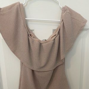 Charlotte Russe Off Shoulder Shimmer Top
